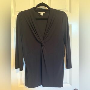 White House Black Market Travel Knit 3/4 Sleeve Blouse